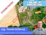 Prodej pozemku , uren k vstavb RD, Nov Ves (okres Louny)