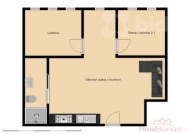 Pronjem bytu 2+kk, 62 m2, OV, Trutnov, Vnitn Msto, ul. Havlkova