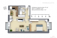 Pron�jem bytu 2+1, 52 m2, OV, Beroun, Beroun-M�sto, ul. U N�dra��