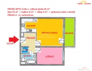 Prodej bytu 2+kk, 65 m2, OV, Praha 4, H�je, ul. Jurkovi�ova