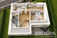 P�dorys patra domu s prostornou lo�nic�, parketovou podlahou, modern� koupelnou s dla�bou, sv�tl�m ob�vac�m prostorem a venkovn� terasou.