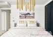 Prostorn� lo�nice, modern� styl s velkou postel�, zdoben� lustr, sv�tl� st�ny a klimatizace, zaji��uje komfortn� bydlen�.
