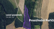 Prodej pozemku 16 241 m2, les, Prost�edn� Po���� (okres Blansko) - exkluzivn�